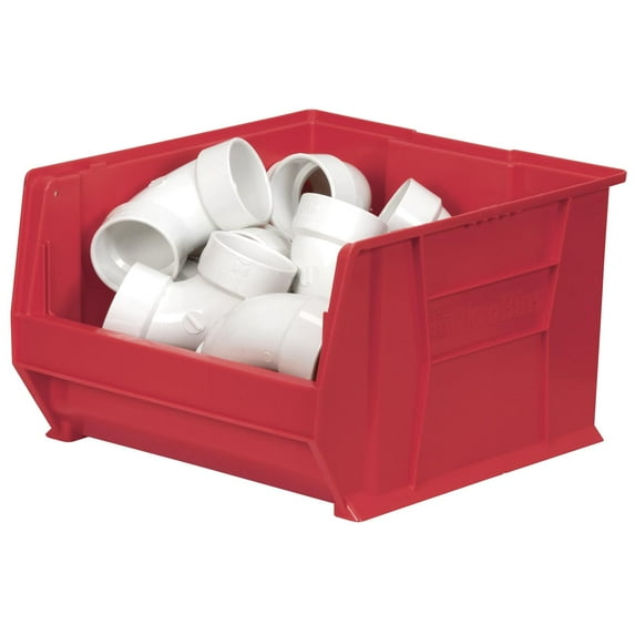Akro-Mils 30283 Super-Size AkroBins Plastic Storage Bins, Space-Saving Stackable Bins for Garage, Classroom, Warehouse Organization, 20-Inch L x 18-Inch W x 12-Inch H, Red, 1-Pack CA1