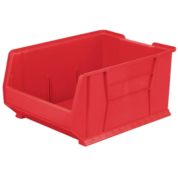 Akro-Mils 30289 Super-Size AkroBins Plastic Storage Bins, Space-Saving Stackable Bins for Garage, Classroom, Warehouse Organization, 24-Inch L x 18-Inch W x 12-Inch H, Red, 1-Pack CA1