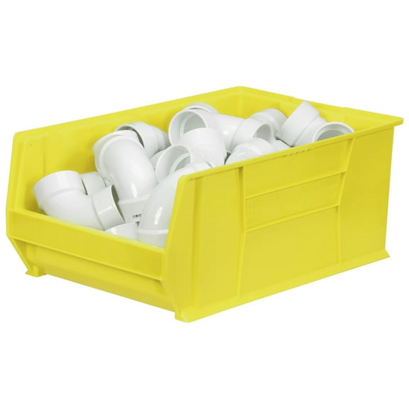 Akro-Mils 30290 Super-Size AkroBins Plastic Storage Bins, Space-Saving Stackable Bins for Garage, Classroom, Warehouse Organization, 30-Inch L x 18-Inch W x 12-Inch H, Yellow, 1-Pack