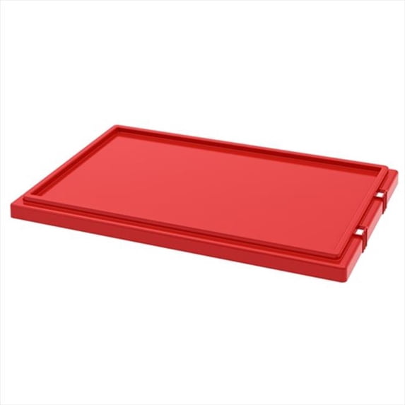 Akro-Mils 35241RED Lid Nest & Stack Totes, Red, Pack Of 3