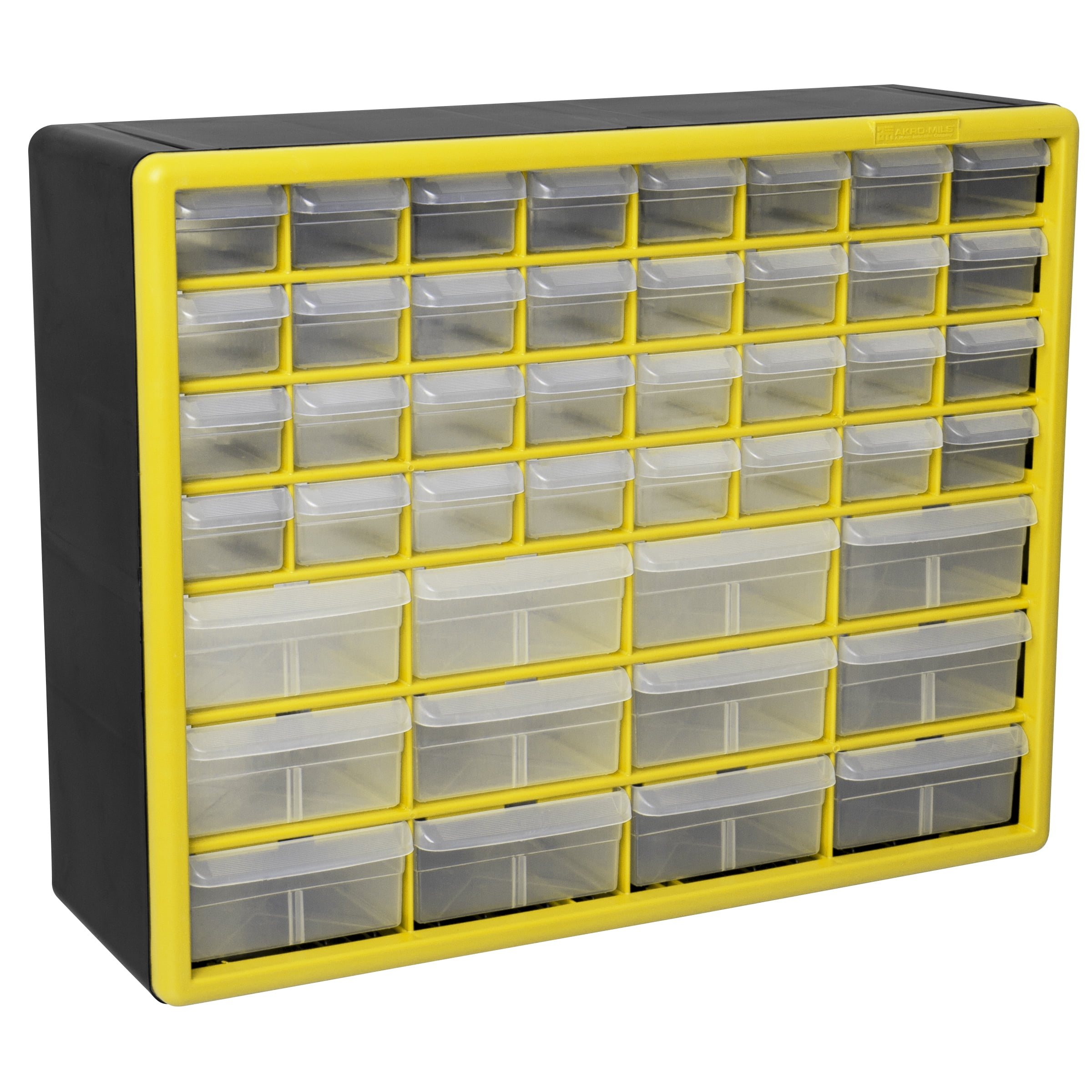 Akro-Mils 44 Drawer Plastic Cabinet Storage Organizer with Drawers for Hardware, Small Parts, Craft Supplies, Yellow - image 1 of 10