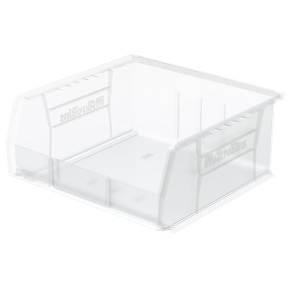 Akro-Mils 6 Pack AkroBins Plastic Storage Bins, Space-Saving Organizers, Clear