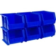 thumbnail image 1 of Akro-Mils 6 Pack AkroBins Plastic Storage Bins, Space-Saving Organizers, Blue, 1 of 9