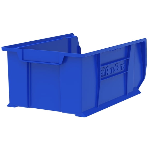 Akro-Mils 3 Pack AkroBins Plastic Storage Bins, Space-Saving Organizers, Blue