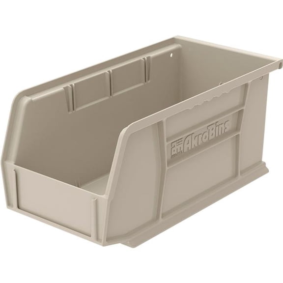 Akro-Mils B3775207 AkroBin Plastic Storage Bin, Stone - 10.87 x 5.5 x 5 in.