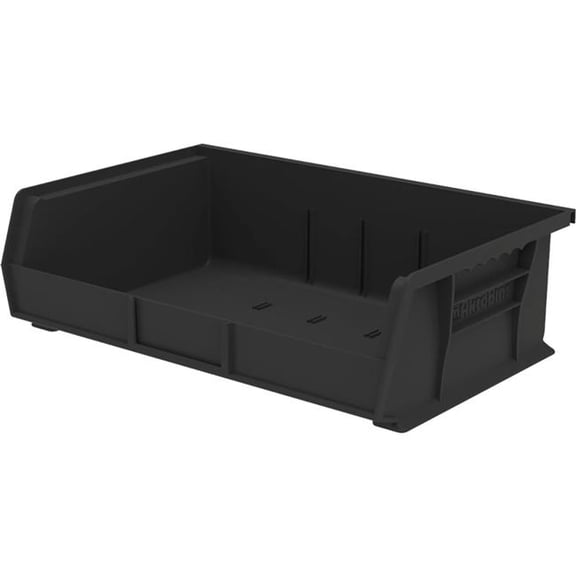 Akro-Mils B3775226 AkroBin Plastic Storage Bin, Black - 10.87 x 16.5 x 5 in.