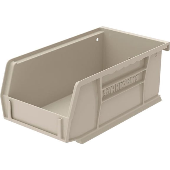 Akro-Mils B3775241 AkroBin Plastic Storage Bin, Stone - 7.37 x 4.12 x 3 in.
