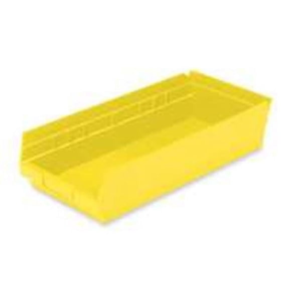 Akro-Mils, Economical Storage Shelf Bins, 1 Each, Yellow