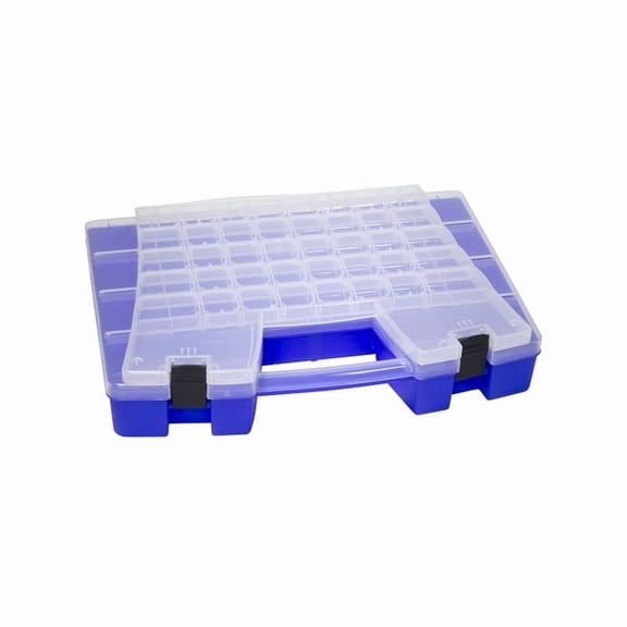 Akro-Mils Multi Compartment Hardware and Crafts Portable Organizer Storage Case, (18-Inch x 13-Inch x 4-Inch), Blue 06118