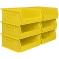 thumbnail image 1 of Akro-Mils 6 Pack AkroBins Plastic Storage Bins, Space-Saving Organizers, Yellow, 1 of 14