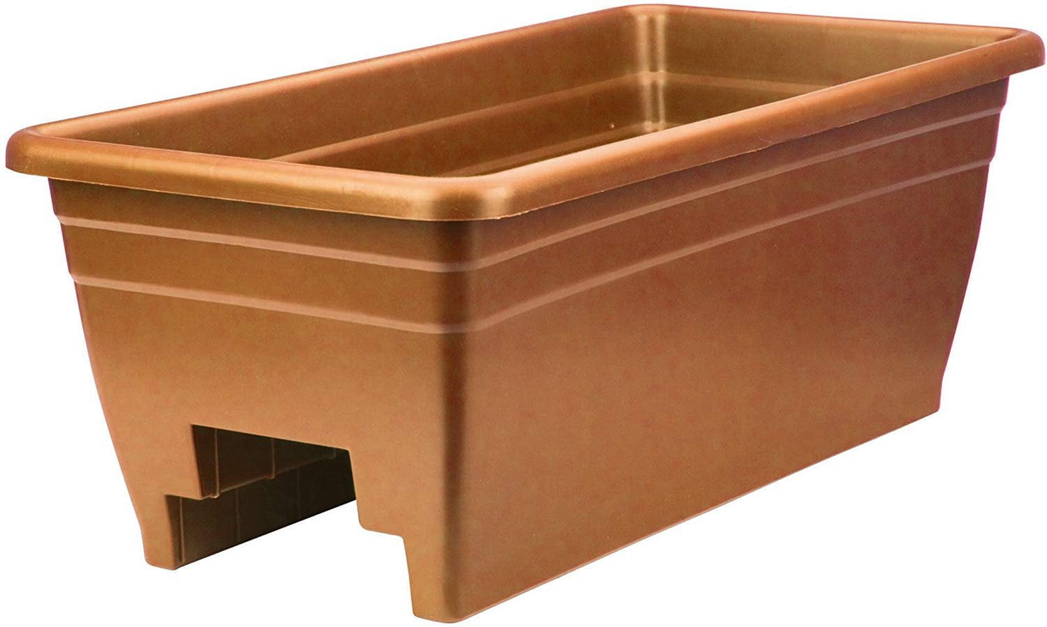 Akro-Mils SPX24DB0E24 Deck Box Planter, Terra Cotta, 12-Inch