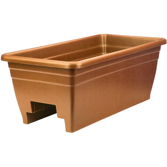 Akro-Mils SPX24DB0E24 Deck Box Planter, Terra Cotta, 12-Inch