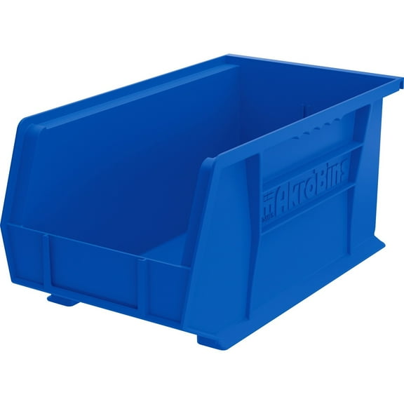 Akro-Mils Stackable Storage Bins, AkroBins 30240 Stacking Organizer, 15"x8"x7", Blue, 12-Pack