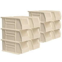 Akro-Mils Stackable Storage Bins, AkroBins Stacking Organizer, 11"x5"x5", Stone, 12-Pack