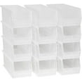 thumbnail image 1 of Akro-Mils 12 Pack AkroBins Plastic Storage Bins, Space-Saving Organizers, Clear, 1 of 12