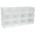 thumbnail image 1 of Akro-Mils Stackable Storage Bins, AkroBins Stacking Organizer, 15"x8"x7", Clear, 12-Pack, 1 of 12