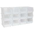 thumbnail image 1 of Akro-Mils 12 Pack AkroBins Plastic Storage Bins, Space-Saving Organizers, Clear, 1 of 11