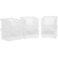 thumbnail image 1 of Akro-Mils Stackable Storage Bins, AkroBins Stacking Organizer, 5"x4"x3", Clear, 6-Pack, 1 of 16