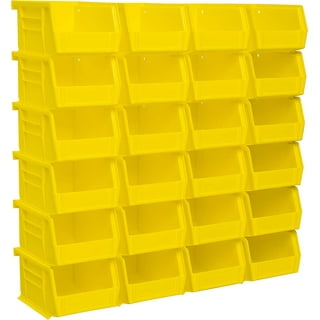 Akro-Mils 30250 AkroBins Plastic Storage Bin Hanging Stacking Container,  15 x 16 x 7 - Blue - Set of 6 