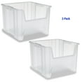 thumbnail image 1 of Akro-Mils Stak-N-Store 13018, Large Storage Bins, Stackable Heavy Duty Containers, 17.5"x16.5"x12.5", Clear, 2-Pack, 1 of 9