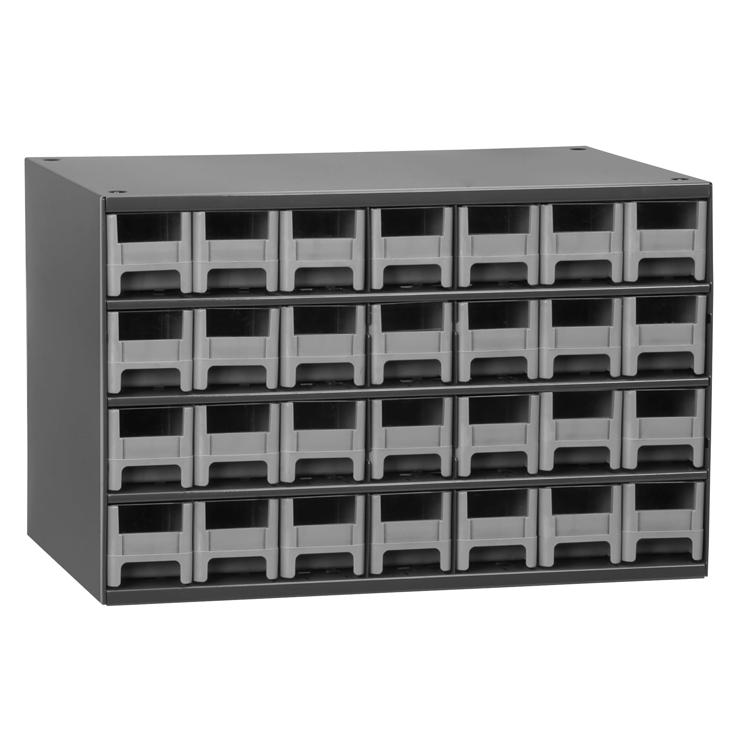 Gray Powder Coated Steel 28-Drawer Storage Cabinet