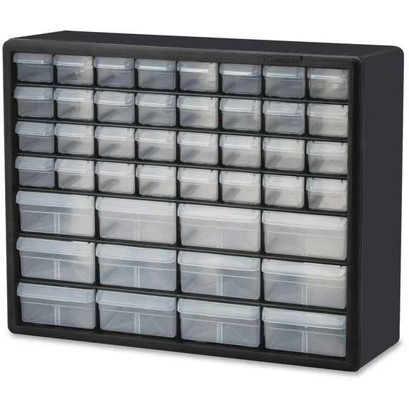 Akro-Mils Storage Cabinets 44 Drawers 20"x6-3/8"x15-13/16" BK/GY 10144