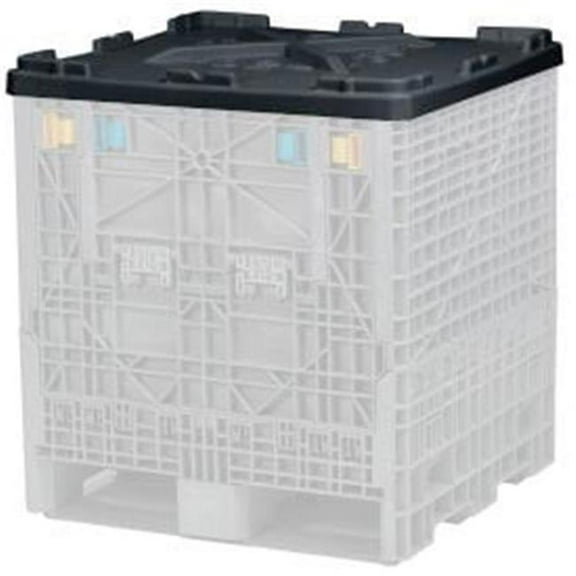 Akro-Mils TH4845020010000 Buckhorn Folding Bulk Container Lid, Black - 48 x 45 in.