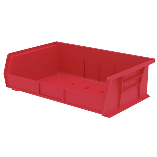 Akro-mils Hang and Stack Bin Red  Industrial Grade Polymer 30255RED