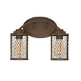 thumbnail image 1 of Akron 2 Light Bathroom Vanity Fixture with Metal Mesh Shades Rubbed Bronze Bronze Oil Rubbed, 1 of 2