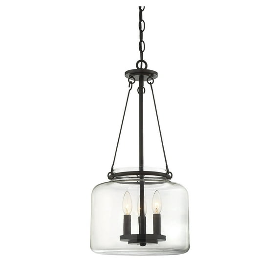 Akron 3-Light Pendant in English Bronze