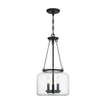 Akron 3-Light Pendant in Matte Black