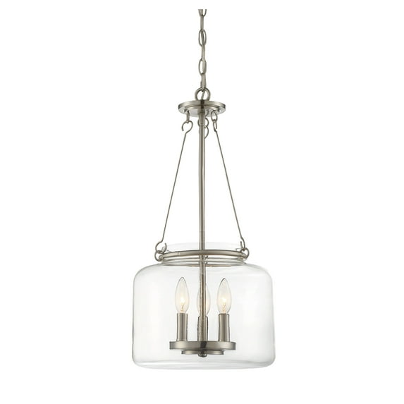 Akron 3-Light Pendant in Satin Nickel