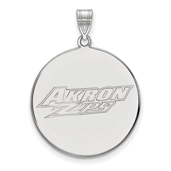 Akron Extra Large (1 Inch) Disc Pendant (14k White Gold)