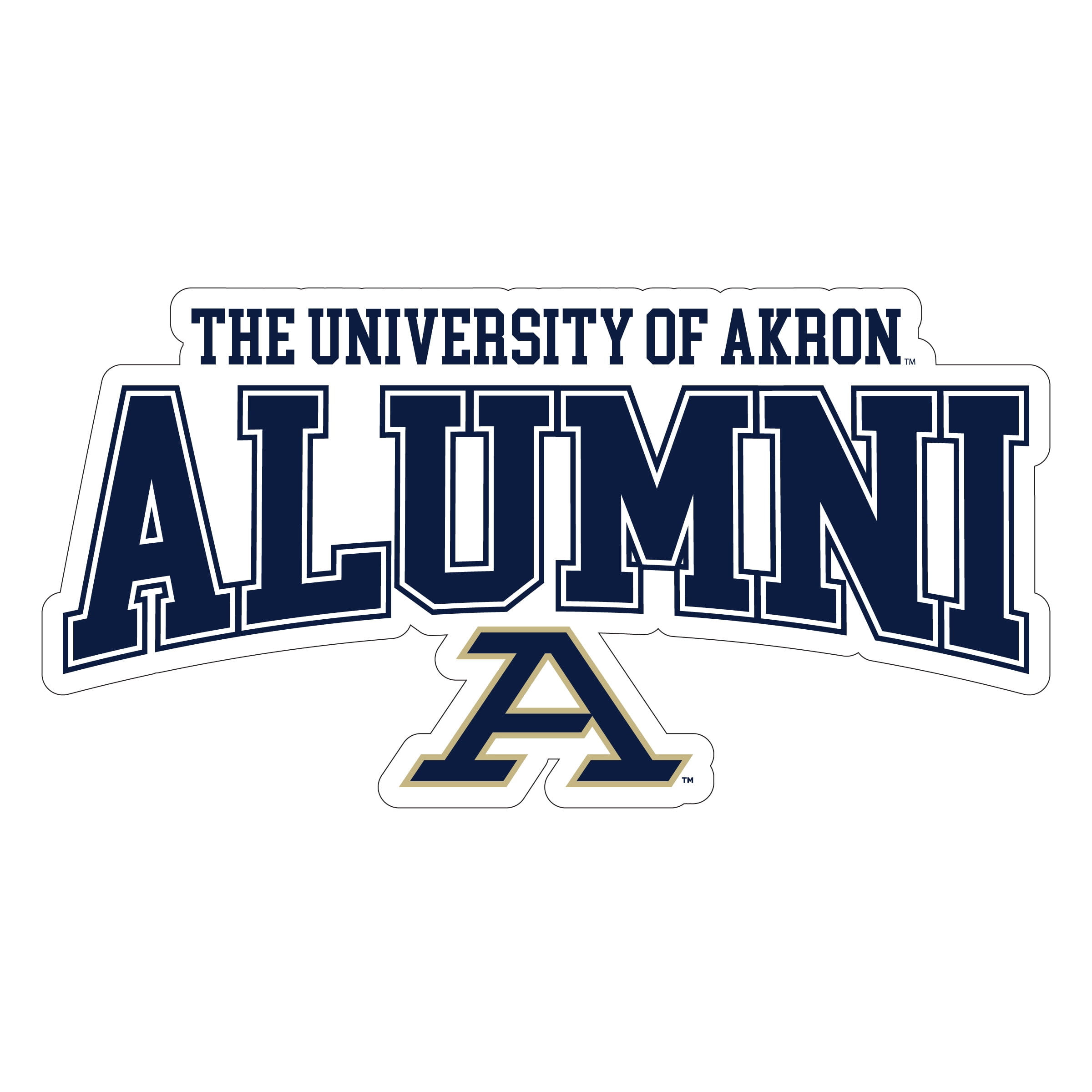 Akron Zips Laser Cut Alumni Vinyl Sticker - Officially Licensed (4-Inch ...