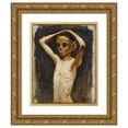 thumbnail image 1 of Akseli Gallen-Kallela 15x18 Gold Ornate Wood Frame and Double Matted Museum Art Print Titled - Girl from the Jaskala Croft (1895), 1 of 4
