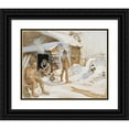thumbnail image 1 of Akseli Gallen-Kallela 18x15 Black Ornate Wood Framed Double Matted Museum Art Print Titled - Outside the Sauna (1891), 1 of 5