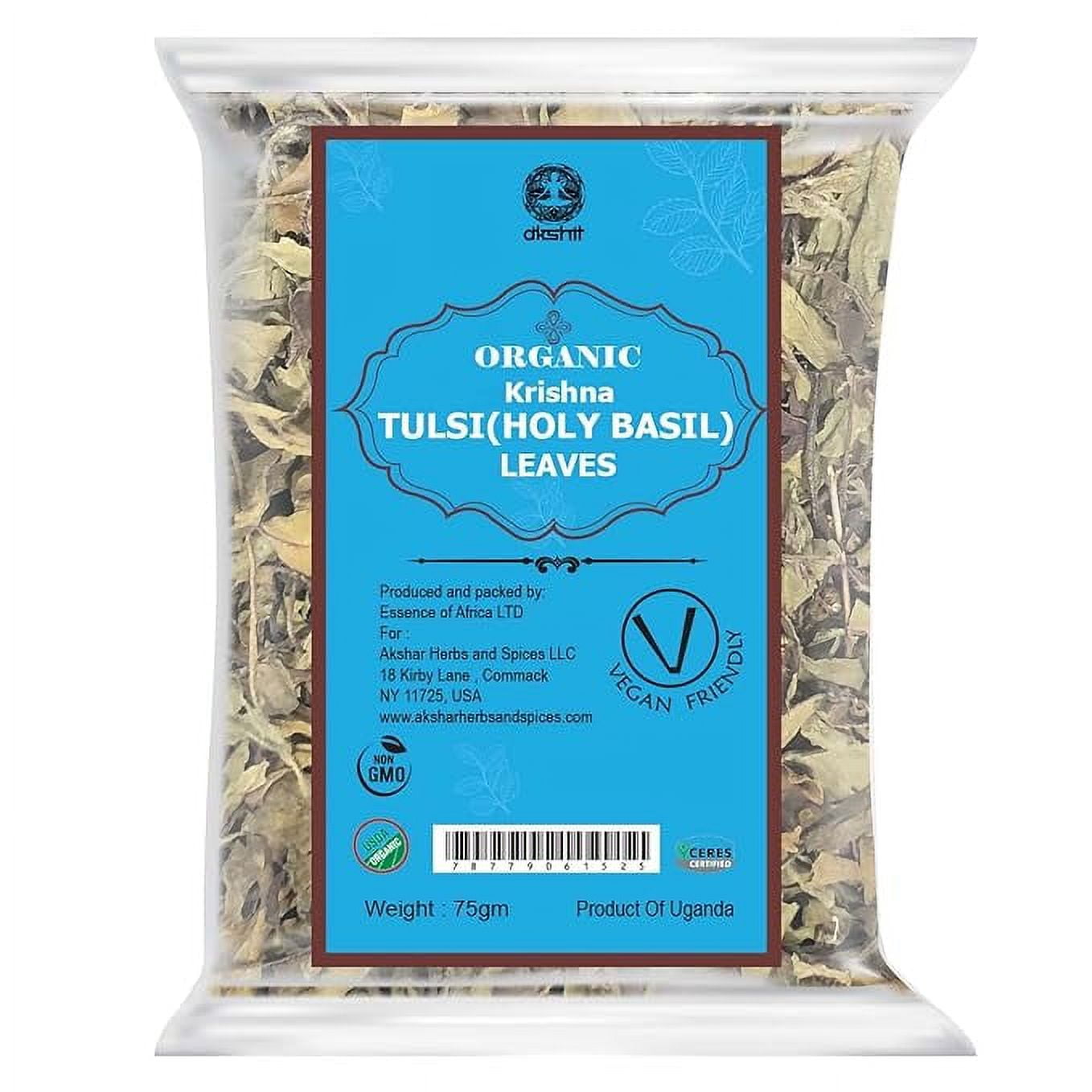 Akshar Organic Holy Basil Tea, Loose Leaf Herbal Tea, Pure Tulsi Tea, 2