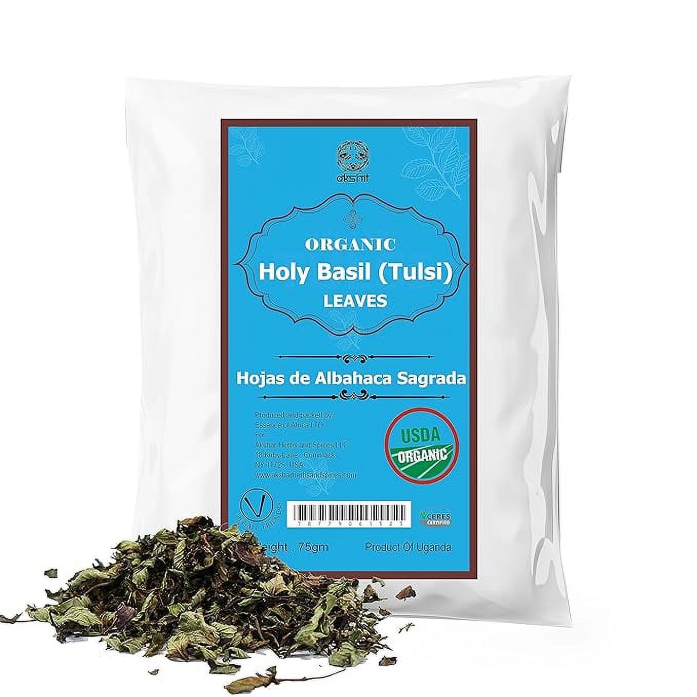 Akshit Organic Holy Basil Tea, Herbal Tulsi Tea, Dried Holy Basil