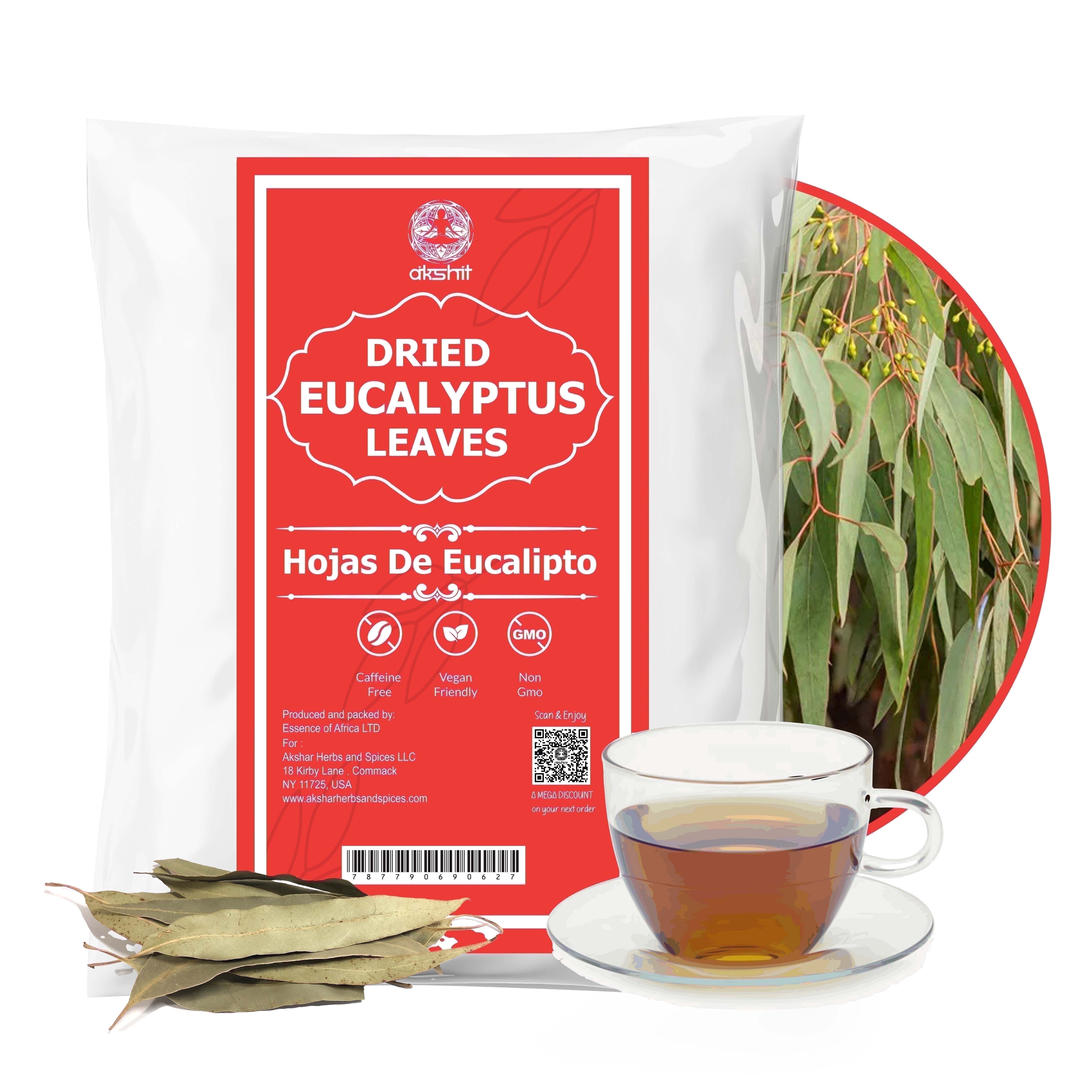 Akshit Dried Eucalyptus Leaves,  Natural Eucalyptus Tea, HerbalTea,  Non-GMO, Caffeine-Free. 2.6 oz