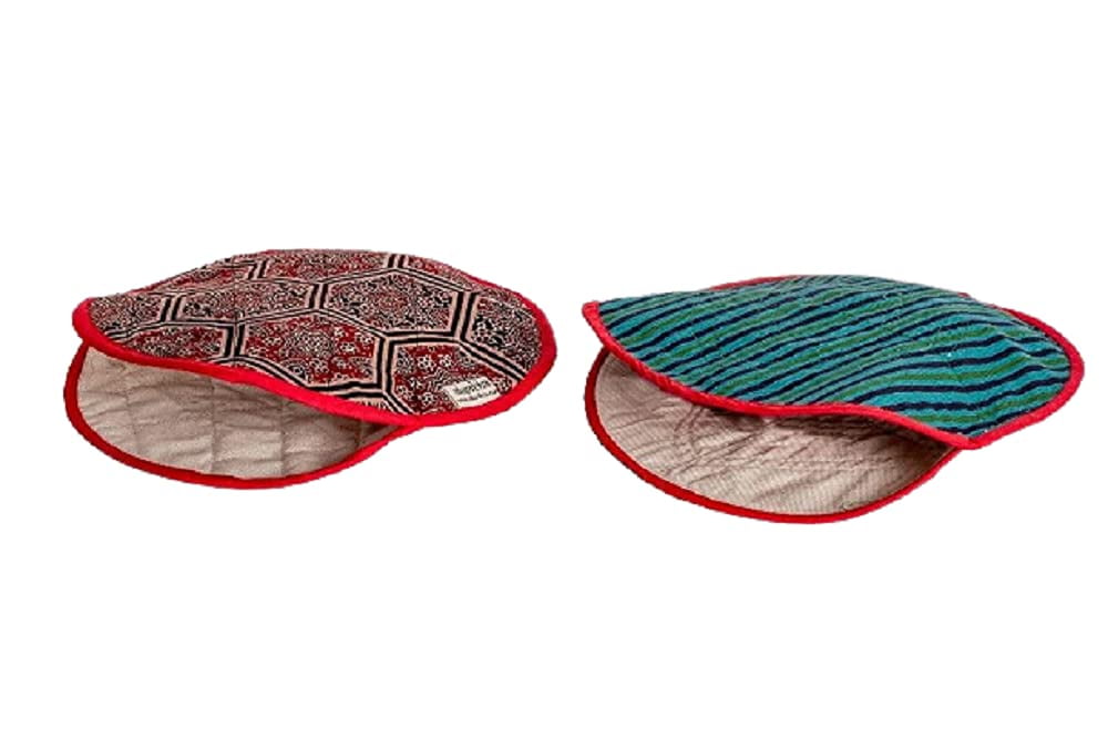 Aksobha Premium Khadi Fabric MicrowaveFriendly Tortilla Roti Warmer ...