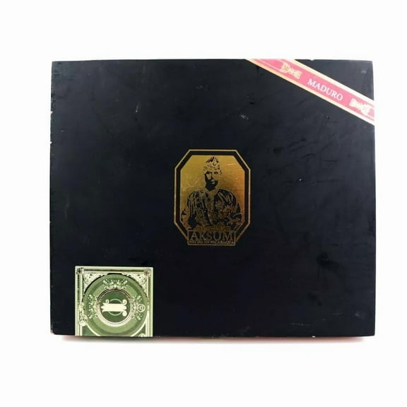 Aksum 5 1/2 x 48 Empty Wood Cigar Box 8.75" x 7.5" x 1.75"