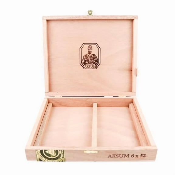Aksum 6 x 52 Empty Wood Cigar Box 9.25" x 8" x 1.75"