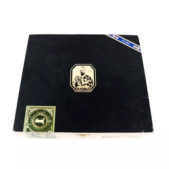 Aksum 7 x 54 Empty Wood Cigar Box 9.75" x 9" x 1.75"