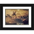 thumbnail image 1 of Aktar, Meric 14x11 Black Ornate Wood Framed with Double Matting Museum Art Print Titled - The Buffalo Shepherd, 1 of 4
