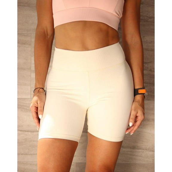 Aktiva Ribbed Shorts White