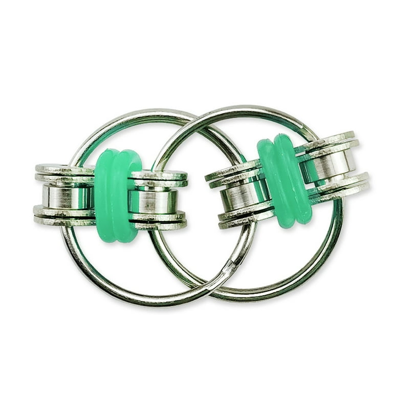 Aktudy Metal Vent Key Ring Anti Stress Bike Chain Fidget Hand Spinner Toy  (Green) 