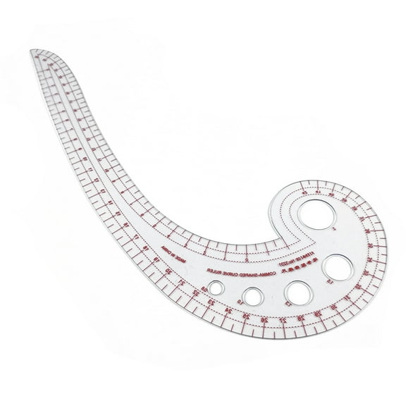 Aktudy Plastic Transparent Tailor French Curve Sewing Ruler Comma Shaped Rulers