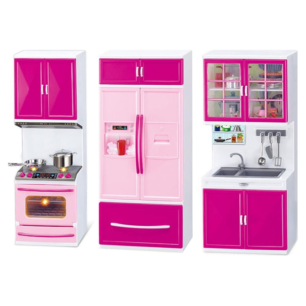 Aktudy Simulation Kitchen Set Children Pretend Play Cooking Cabinet ...