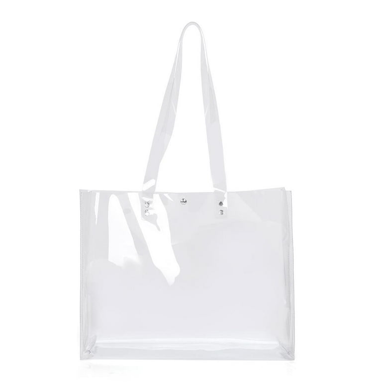 Aktudy Women PVC Transparent Totes Handbags Clear Shoulder