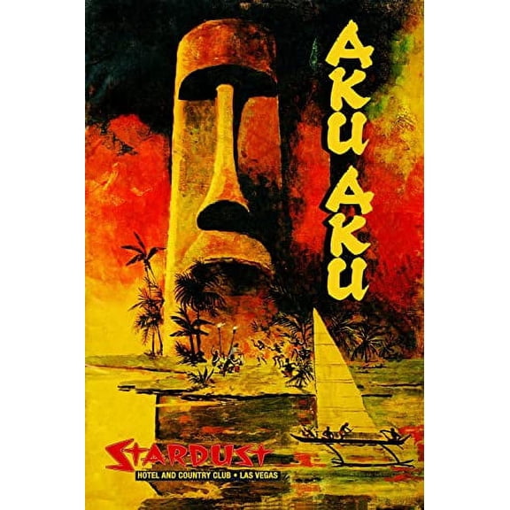 Aku Aku Las Vegas Dinner Menu Cover Reproduction poster/print/card (11x17 inch laser print)